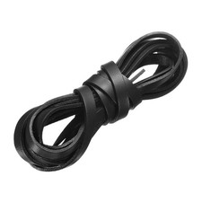 Flat Leather Cord 3.3 Yard 8mm Leather String Strips for DIY Crafts Black