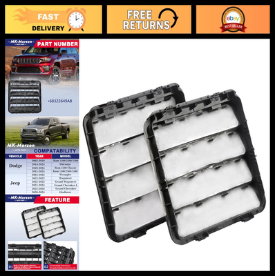 #ad #ad Cab Air Pressure Vents for Jeep Dodge Ram 1500 2500 3500 2Pcs Replacement $25.73