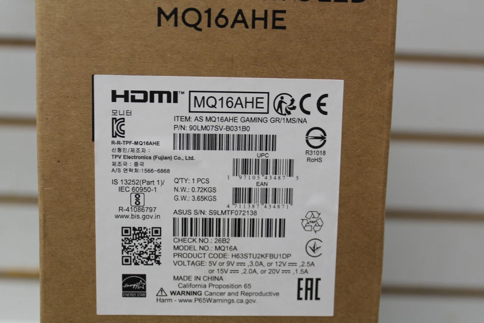 Asus MQ16AHE ZenScreen 15.6" FHD OLED 60Hz Portable Monitor Detachable Kickstand - Image 3 of 4