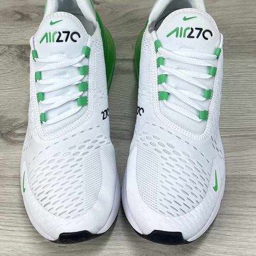 Nike Air Max 270 White Green Shock New AH6789-117 Women’s 11.5 / Mens 10 - Picture 7 of 9
