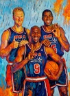 Michael Jordan Magic Johnson Larry Bird ACEO Print Artist Signed /30 S1#61