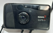  Top Mint LCD Kyocera Slim T Yashica T4 Black Carl Zeiss Tessar 3.5/35 T JAPAN