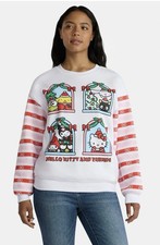 Hello Kitty and Friends Women's Light Up Christmas Graphic Sweatshirt Size S