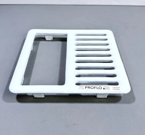 PROFLO PF912 9-1/2" Cast Iron Half Top Grate - White - Picture 2 of 3