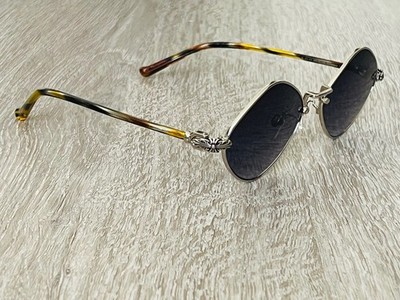 Chrome Hearts Cross Diamond Dog Silver Frame Tortoiseshell Sunglasses
