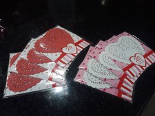 8 pcs. - 4 Red/4White - Unopened 6 inch Paper Doilie Hearts with 20 Per Pack