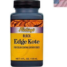 Medium Gloss Black Leather Edge Kote 4oz - Versatile Coating for Shoes and More