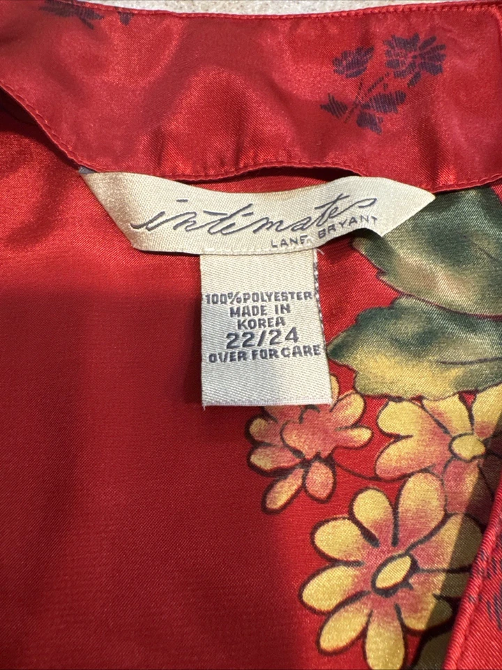 Camisón Intimates By Lane Bryant Plus Talla 22/24 Floral, Botón Floral Sedoso Foto 2 de 4