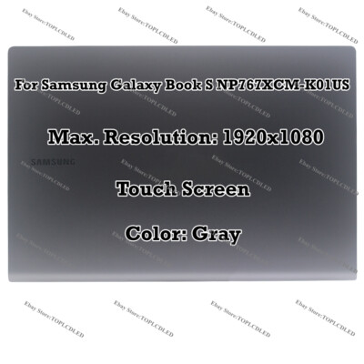 13.3'' Samsung Galaxy Book S SM-W767V FHD LCD Display Touch Screen Panel Assembly