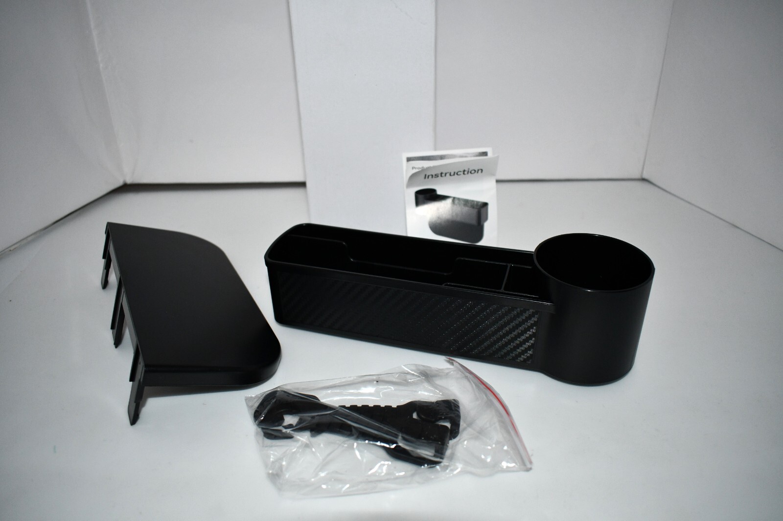 Bobcow Car Seat Gap Filler Organizer with Cup Holder, Black Car Accessories Car