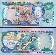 Bermuda 2 Dollars 2000, UNC, P-50a, Prefix C/I