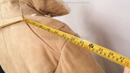 RED RKKA Army Sheepskin GUARD Coat Overcoat Soviet Fur TULUP USSR 54 size - Bild 15 von 18