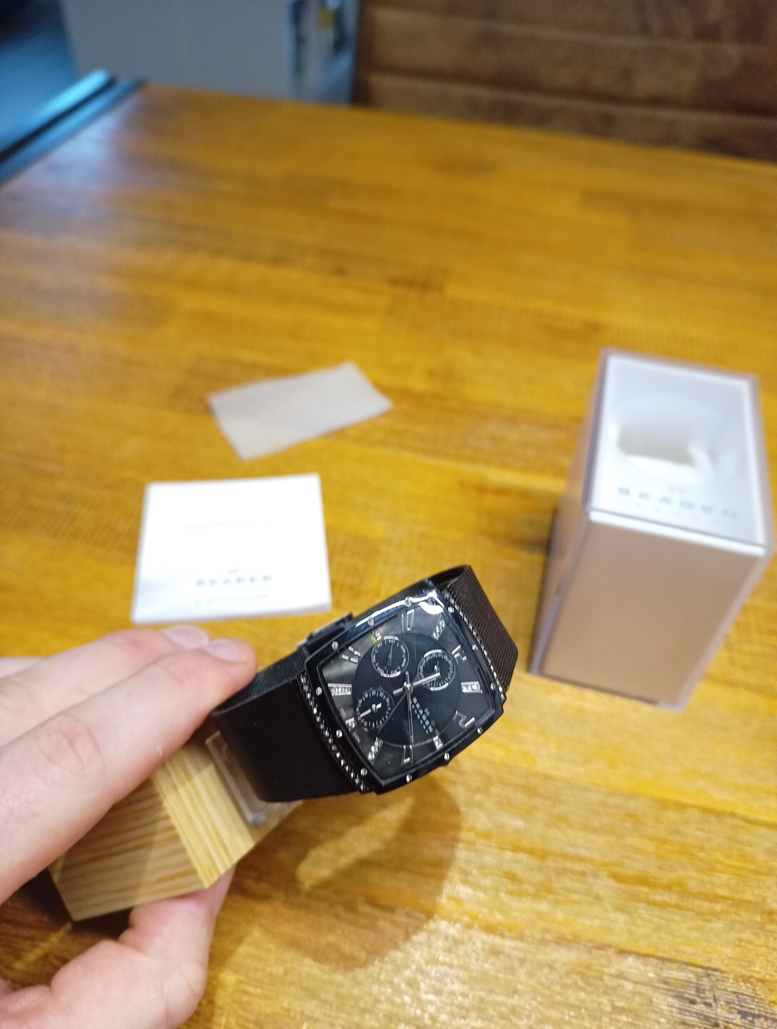 Skagen Women's Watch, Slim Line, 496SBBM, New Battery, Mesh Band, Full