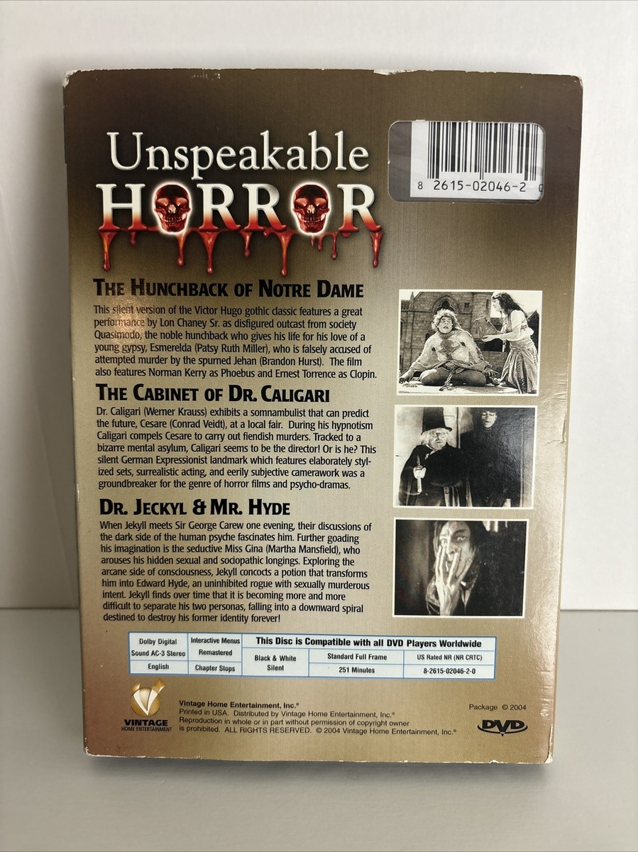 「silent」DVD-BOX Unspeakable Horror Silent Movie Classics - Hunchback Of NT, Dr