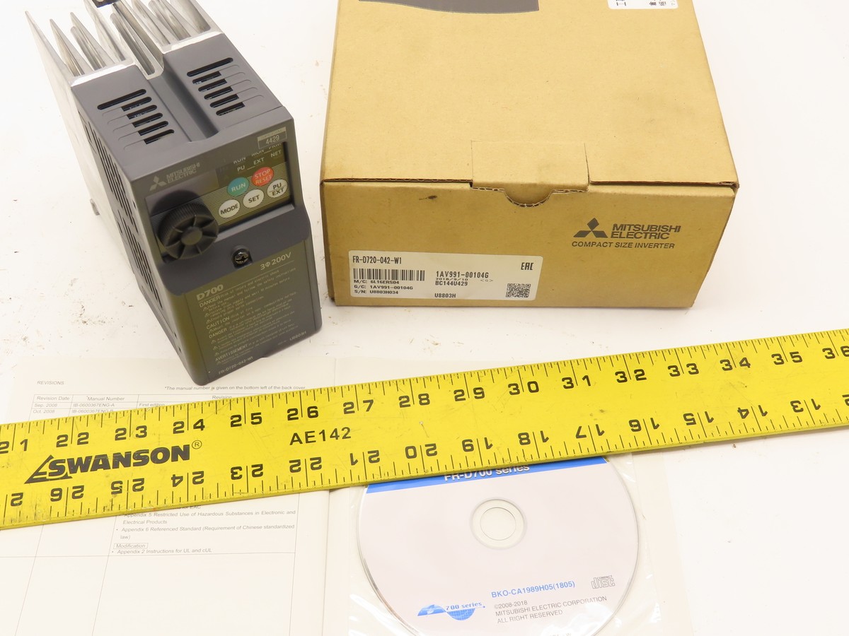 Mitsubishi Electric D700 FR-D720-042-W1 VFD AC Drive Mitsubishi Electric D700 FR-D720-042-W1 VFD AC Drive