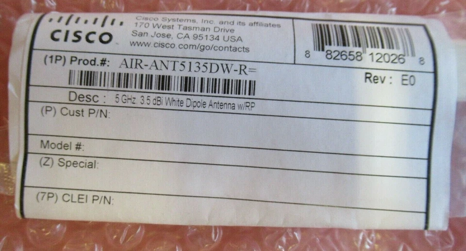 3 x New Cisco AIR-ANT5135DW-R Aironet Indoor 5GHz 3.5dBi Dipole Antenna RP-TNC - Image 4 of 4