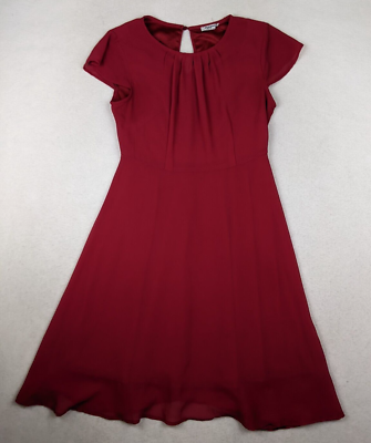 ZEAGOO - WOMEN'S RED SHORT SLEEVE A-LINE DRESS - SIZE M | eBay