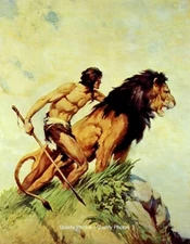 Tarzan and the Golden Lion 8.5x11" Photo Print J. Allen St John Illustration Art