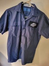 Red Kap Mens Size M Work Shirt Blue Stripe S Sleeve Set Of 3 Shirts 2 Pockets