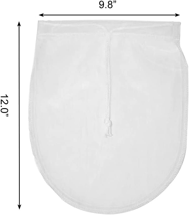 2pcs Reusable Nut Milk Bag 12" x 10" Fine Nylon Mesh Cheesecloth
