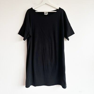 Wilfred Free Aritizia T Shirt Dress Women's Large Black Short Sleeve | eBay