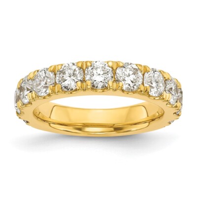 14K White Gold Lab-Created Diamond Eternity Band (2 CTW F-  Size 9 lab created diamond wedding band display picture 1