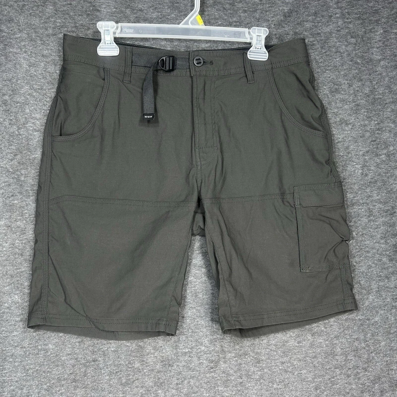 prana stretch zion cargo pocket belted shorts