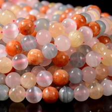 Natural Multi Calcite Gemstone Grade AAA Round 8MM Loose Beads D579 