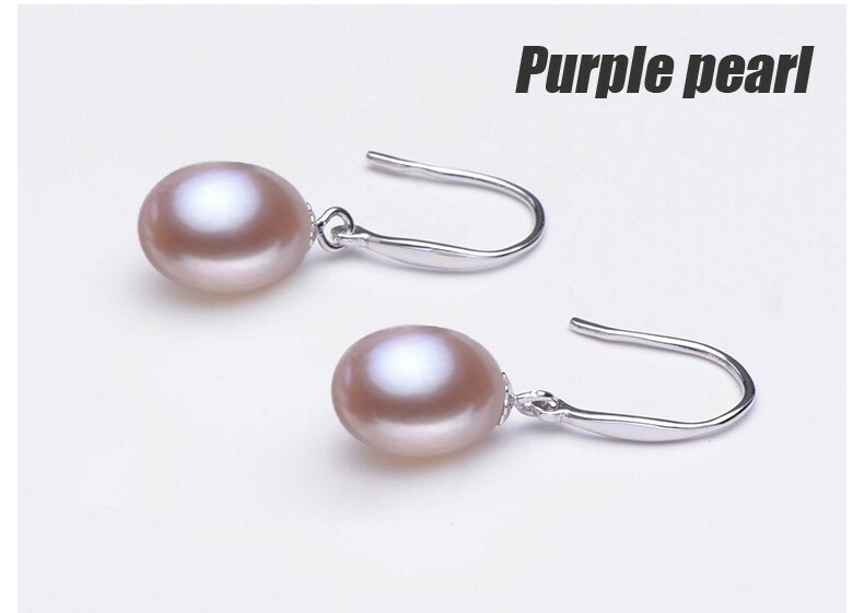 Freshwater Pearl Drop Earrings in 925 Sterling Silver