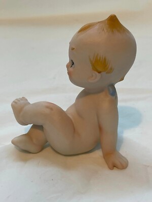 Kewpieさま Lefton Kewpie KW228 Porcelain Bisque Figurine Blue Wings