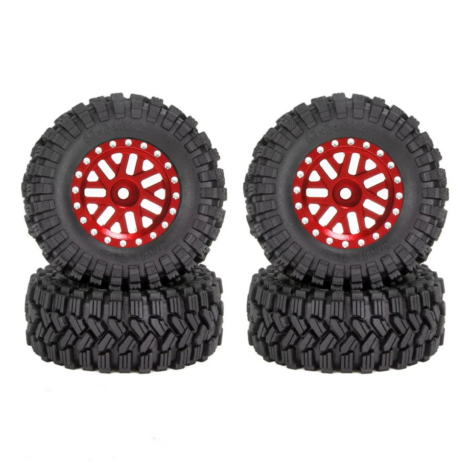 62mm Crawler-Reifen mit Adapter für Traxxas 1/18 TRX4M 1/24 FMS RC Auto (4Stück) - Bild 4 von 4