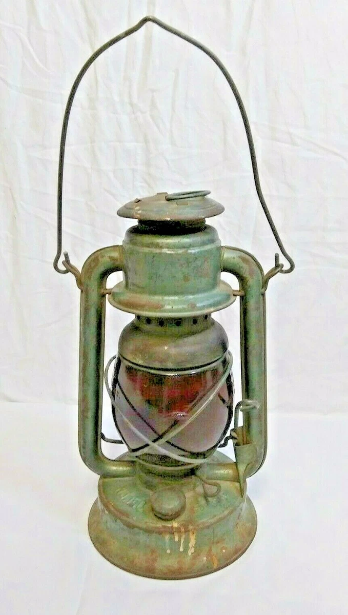 Embury Mfg. No 1 ランタン VINTAGE EMBURY NO 1 Little Defiance No. 10 Red Globe LANTERN