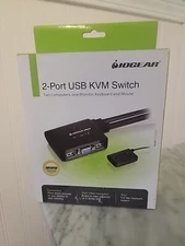 IOGEAR GCS22U 2-Port USB KVM Switch. Brand New