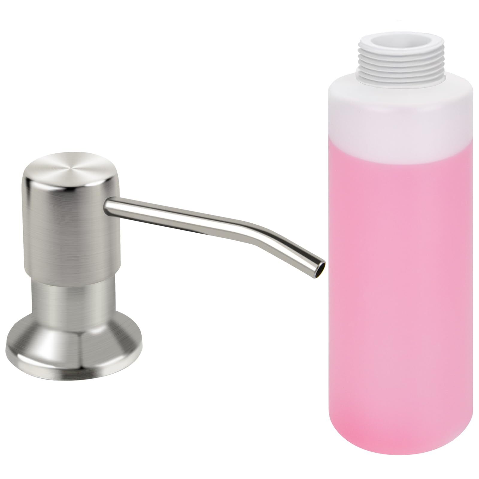 Soap Dispenser for Kitchen Sink, Brushed Nickel Built in Sink Soap Dispenser,-image