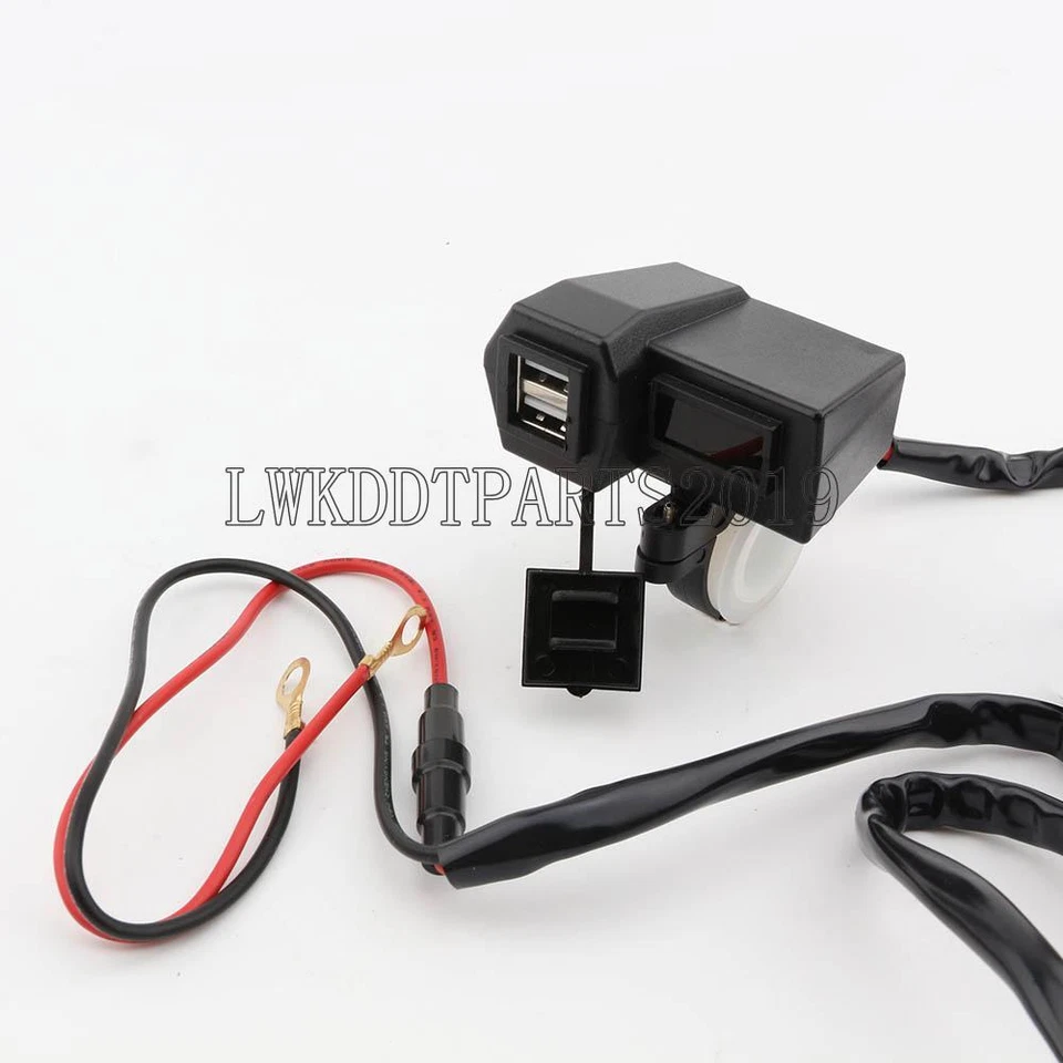 Cargador USB Doble Voltímetro LED para Yamaha V-Star 250 650 1100 1300 950 Clásico Foto 4 de 4