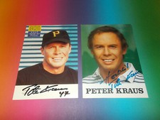 2 x Peter Kraus signed autographed autograph on autograph card