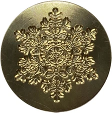 Lacy Snowflake Wax Seal Stamp head (1" diameter, intricate engraved design!)
