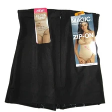 Naomi & Nicole Waist Cincher Size Small Black Step in Zip on Extra Firm