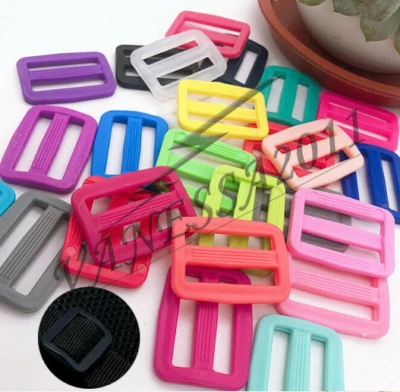 1pcs 25mm Plastique Sangle Tri-Glide Boucle Clip Sac Ceinture Cordon Curseur - Photo 1/4