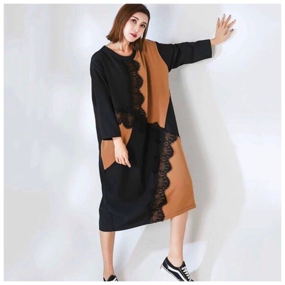 Top de encaje The Piscina Patchwork de gran tamaño H2