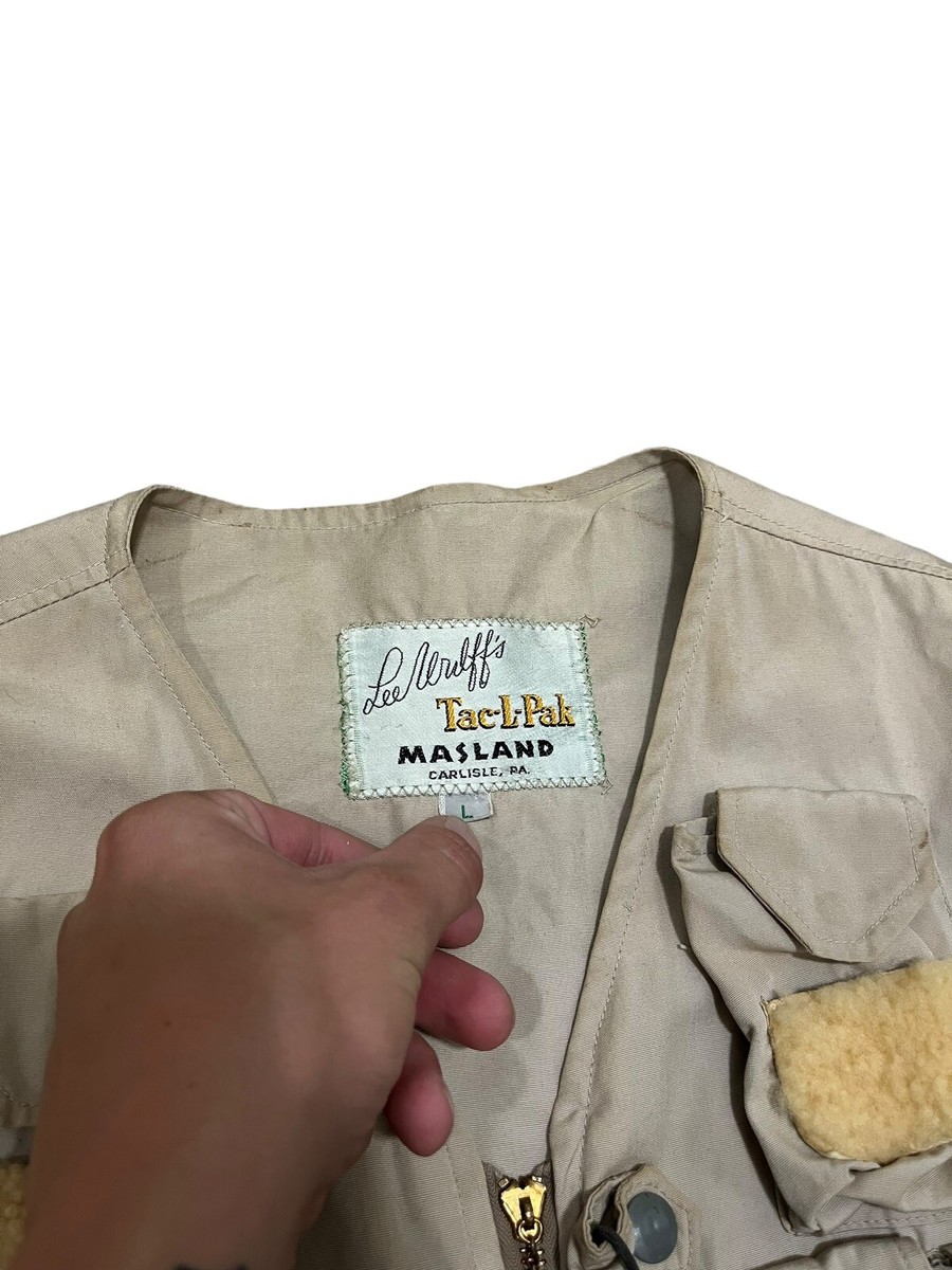 Vintage Masland Fly Fishing Vest Tac-L-Pac Pockets 40s 50s