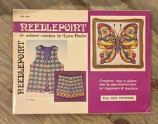 Needlepoint  Related Stitches Lynn Paulin Guide How To Craft Patterns Book VTG