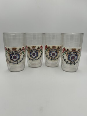 Lot of 4 Vintage Tervis Tumblers Insulated Mugs Patch Royal Henley Yachting Boat