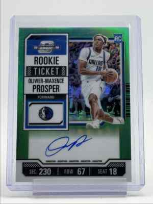 OLIVIER-MAXENCE PROSPER 2023-24 CONTENDERS OPTIC ROOKIE GREEN AUTO 61/75