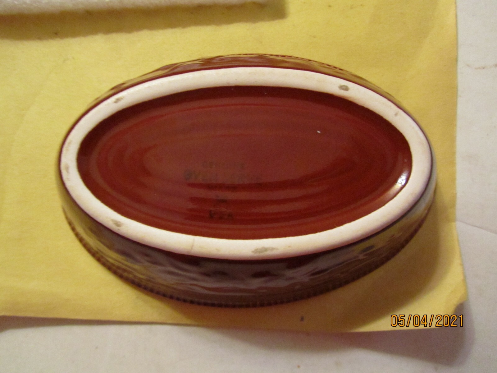 Vintage TS&T Red Genuine Oven Serve Ware Oval Bowl Made in USA eBay