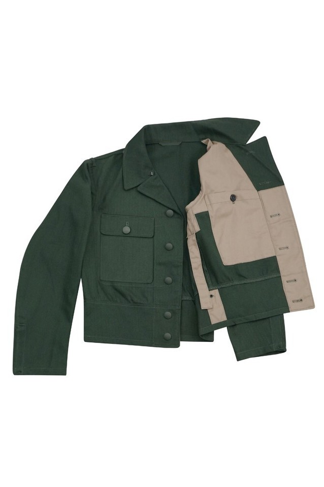 WW2 German Elite M44 EM Summer HBT Reed Green Field Tunic | eBay