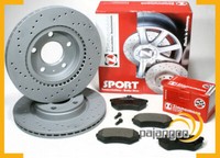 Zimmermann Sport Bremsscheiben Gelocht BremsbeläGe Vorne FüR VW Passat [3B]