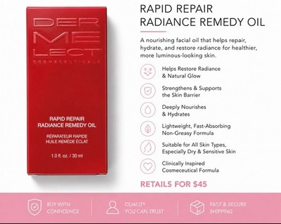 New! DERMELECT Rapid Repair Radiance Remedy Oil 1 fl oz/30ml