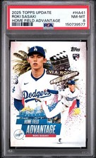 2025 Topps Update Series - Home Field Advantage Roki Sasaki (RC) PSA 8 Dodgers