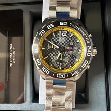Tag Heuer Formula 1 Chronograph Black Yellow Quartz Watch Steel CAZ101AC.BA0842
